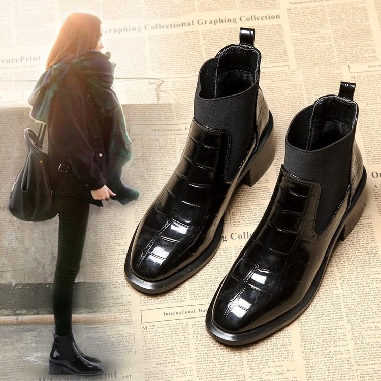 Samantha | Women's Black Chelsea Ankle Boots