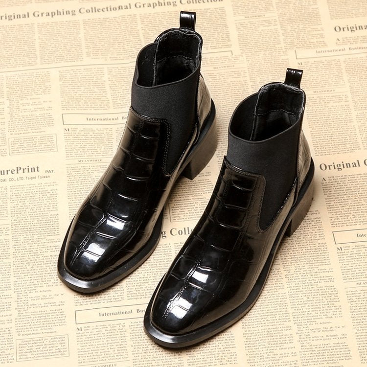 Samantha | Women's Black Chelsea Ankle Boots