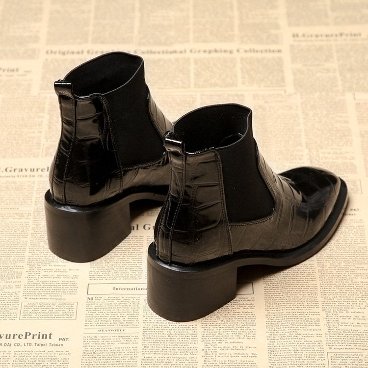 Samantha | Women's Black Chelsea Ankle Boots