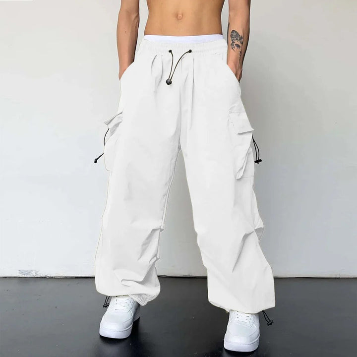 Finnian Wide-Leg Parachute Cargo Pants with Toggle Hems - image 2