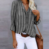 Charcoal Striped Linen