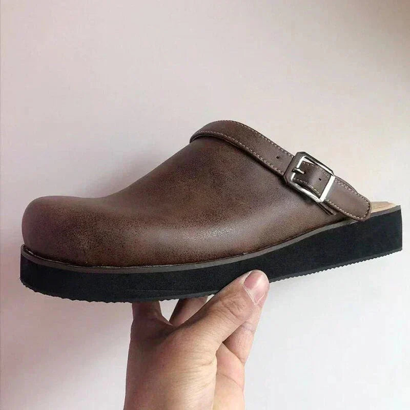 Damen Slip-On Komfortschuhe aus Leder – Stützende, gepolsterte Alltags-Ballerinas