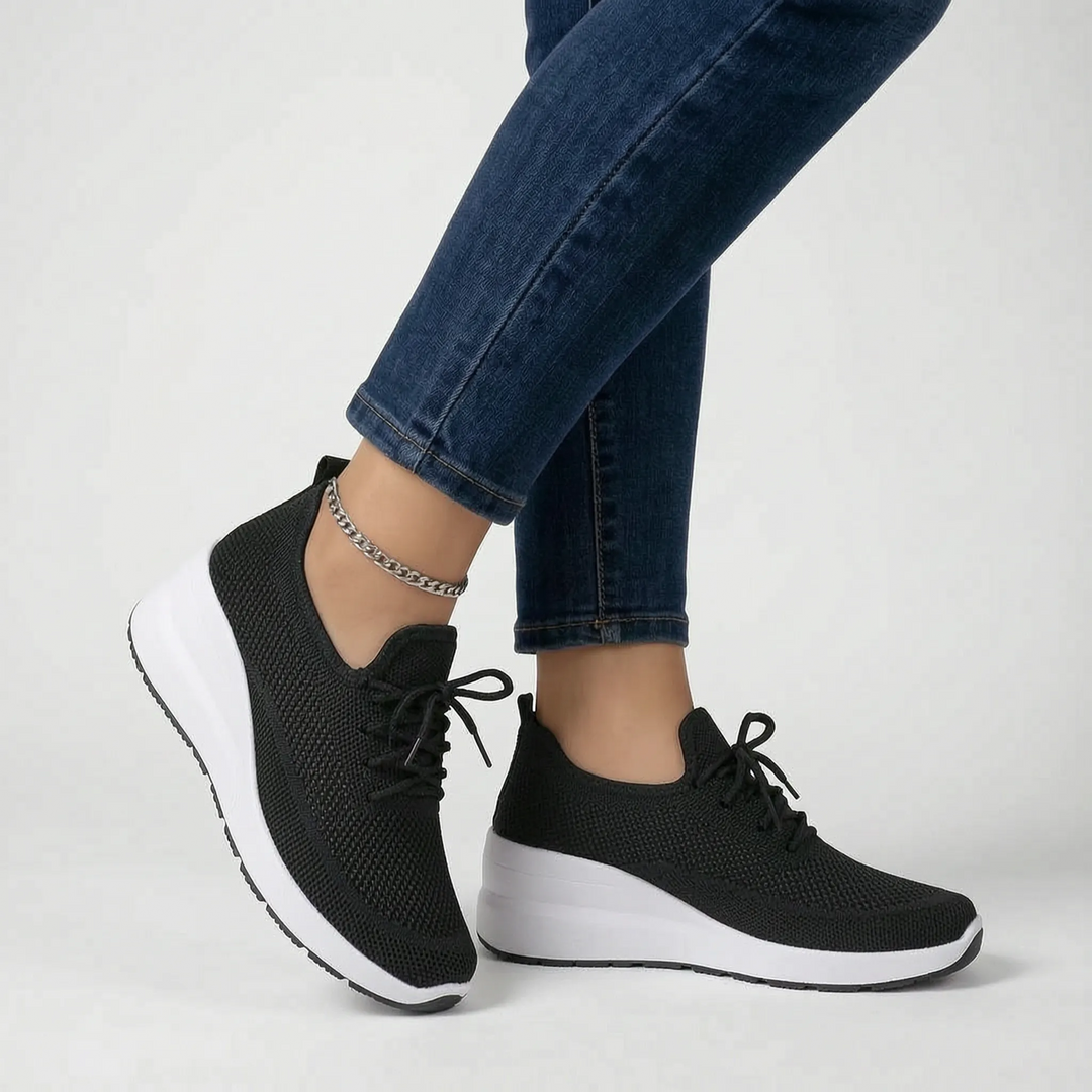 Clarabel | Women's Knit Wedge Platform Sneakers