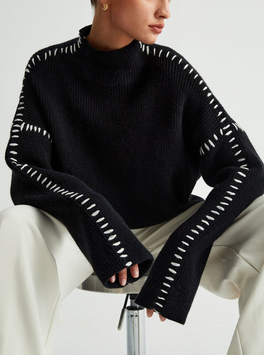Jeanne | Women's Crew Neck Knit Sweater
