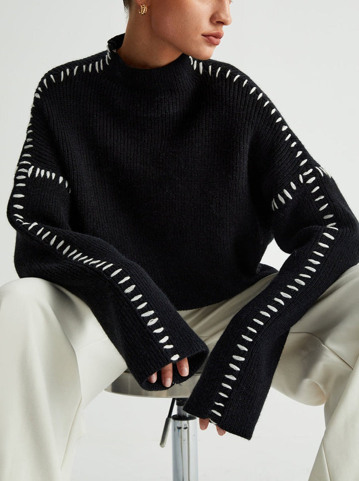Jeanne | Women's Crew Neck Knit Sweater