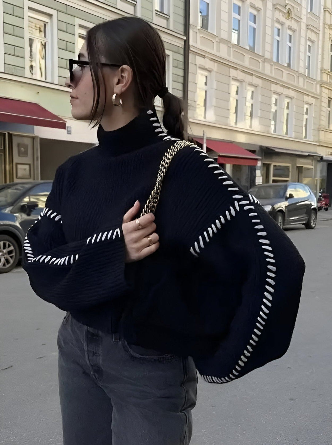Jeanne | Women's Crew Neck Knit Sweater
