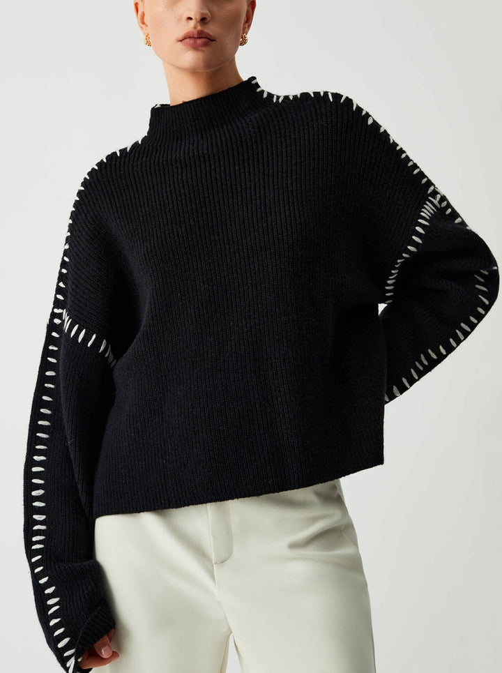 Jeanne | Women's Crew Neck Knit Sweater