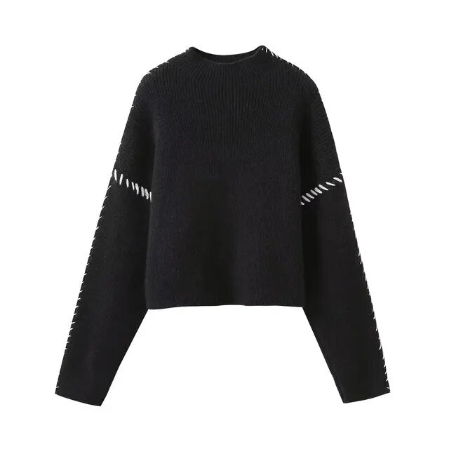 Jeanne | Women's Crew Neck Knit Sweater