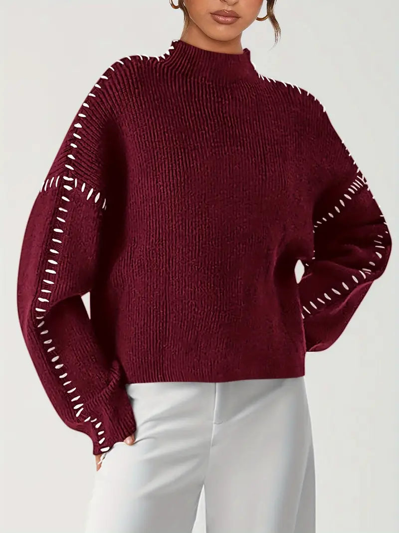 Jeanne | Women's Crew Neck Knit Sweater