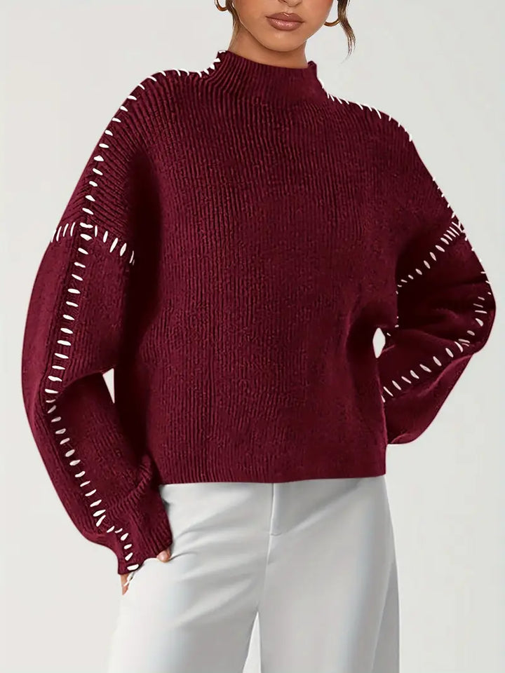 Jeanne | Women's Crew Neck Knit Sweater