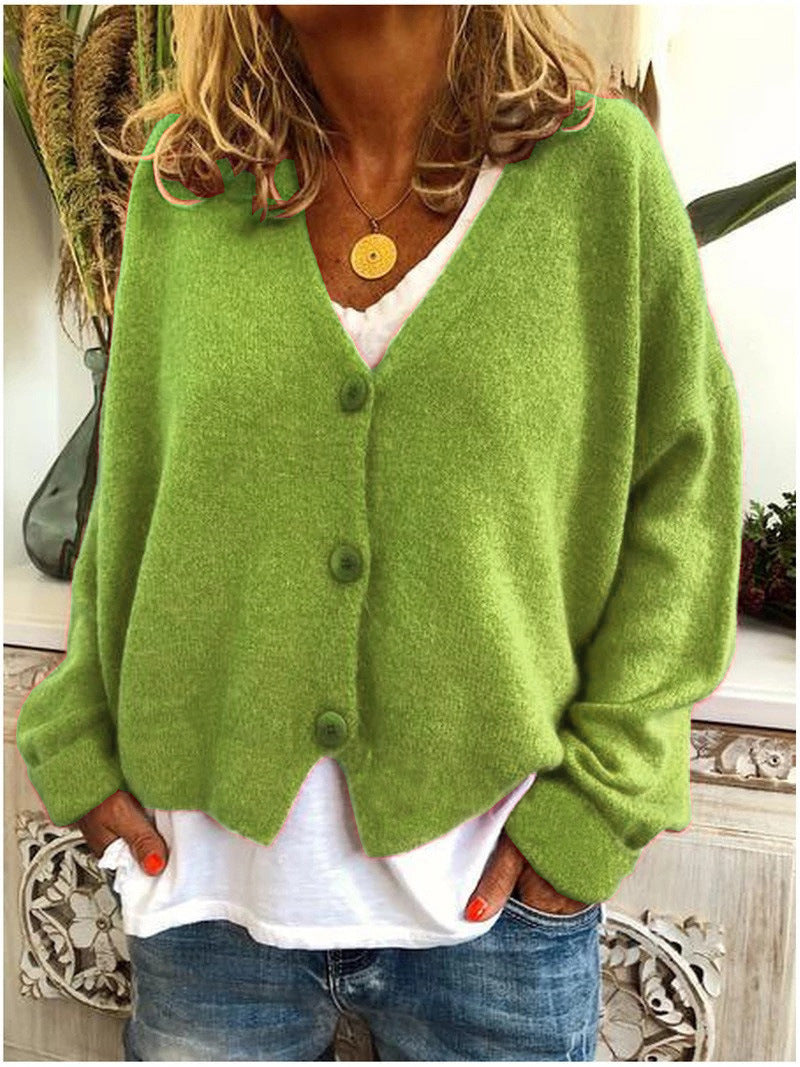 Georgiana | Women's Oversized Cardigan for Cold Weather in Light Green