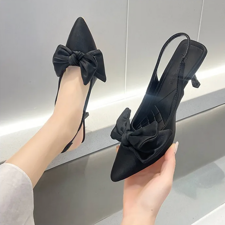 Marjorie | Women's Bow Slingback Kitten Heel Pumps