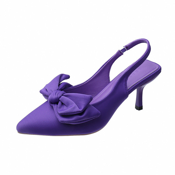 Marjorie | Women's Bow Slingback Kitten Heel Pumps
