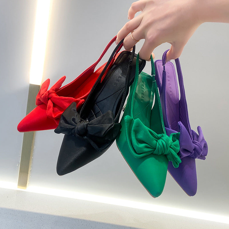 Marjorie | Women's Bow Slingback Kitten Heel Pumps