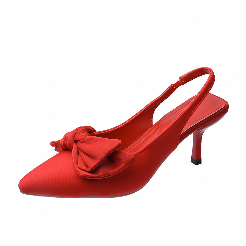 Marjorie | Women's Bow Slingback Kitten Heel Pumps