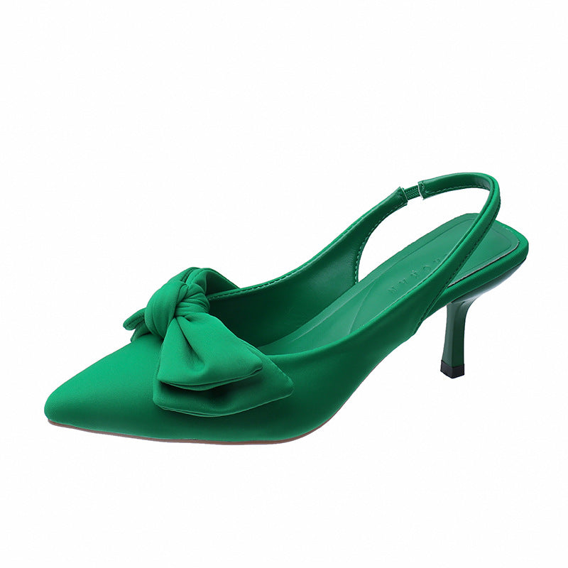 Marjorie | Women's Bow Slingback Kitten Heel Pumps