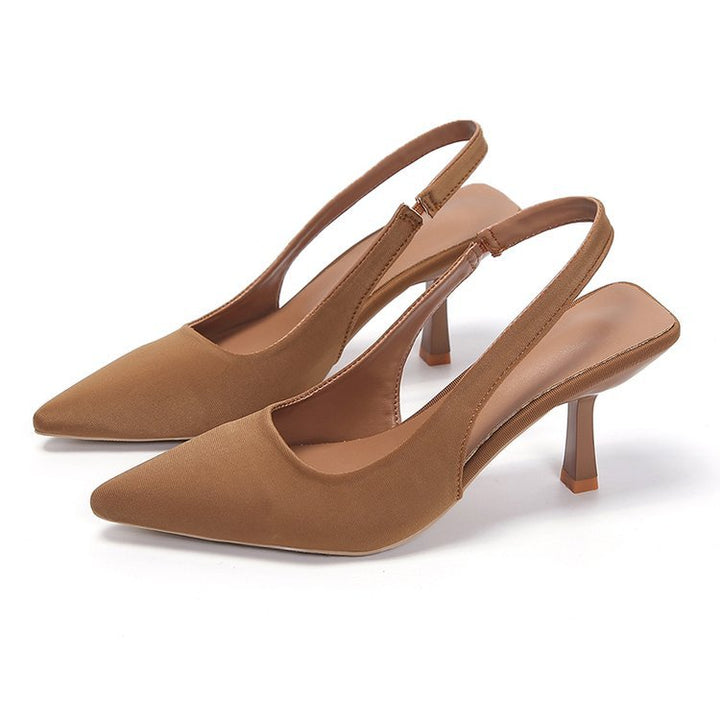 Veronique | Women's Pointed-Toe Slingback Pumps with Low Heel