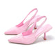 Veronique | Women's Pointed-Toe Slingback Pumps with Low Heel