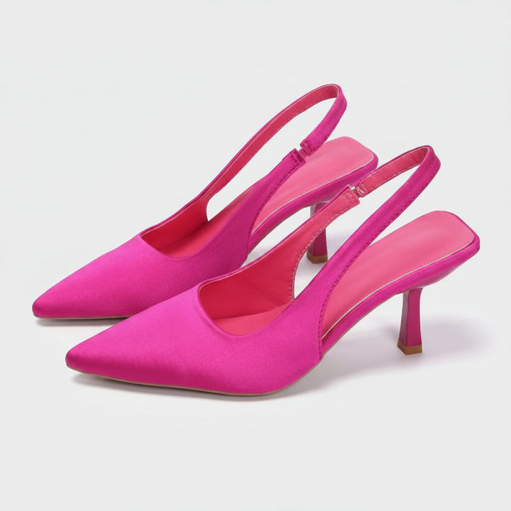 Veronique | Women's Pointed-Toe Slingback Pumps with Low Heel