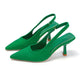 Veronique | Women's Pointed-Toe Slingback Pumps with Low Heel