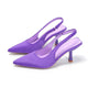 Veronique | Women's Pointed-Toe Slingback Pumps with Low Heel