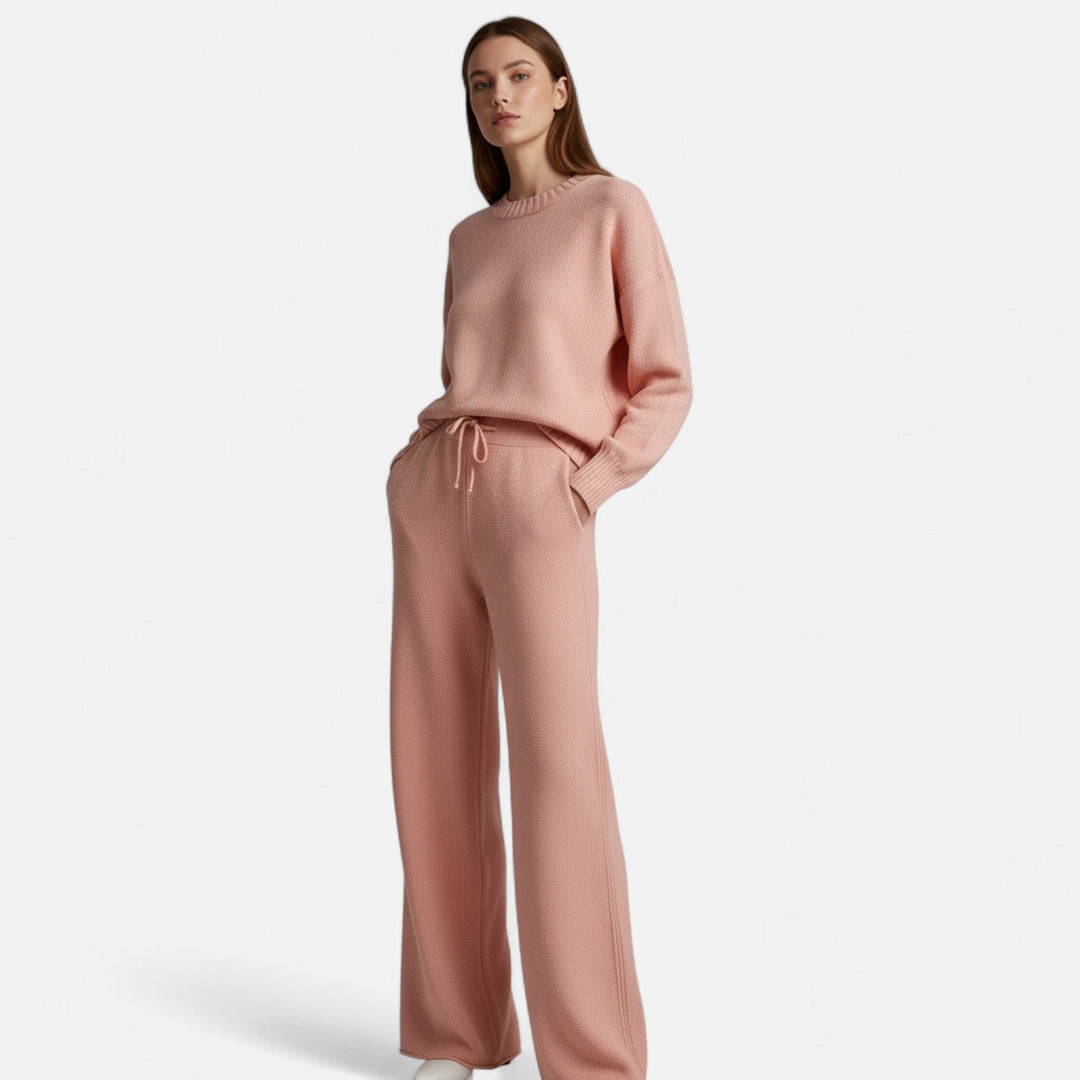 Felicienne | Women's Knit Sweater & Wide-Leg Trouser Set