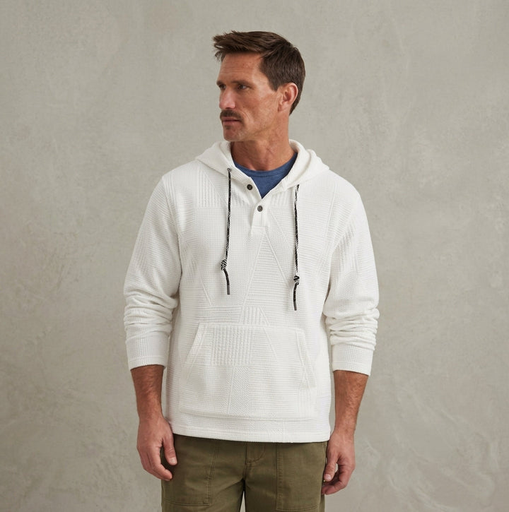 George | Men's Striped Henley Hoodie