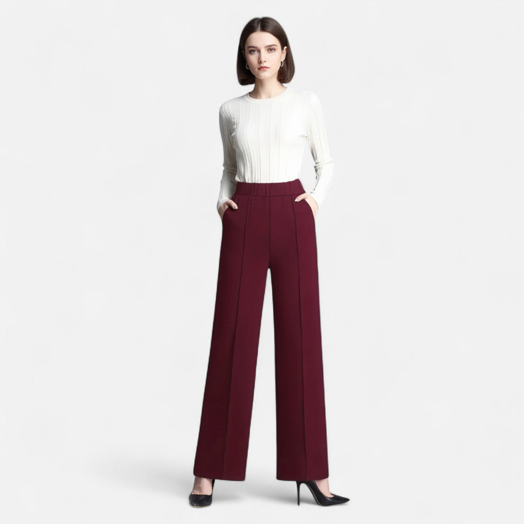 Doriane | Women's High-Waist Wide-Leg Trousers