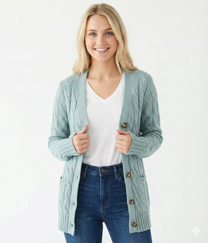 Adalia | Women's Cable Knit Cardigan
