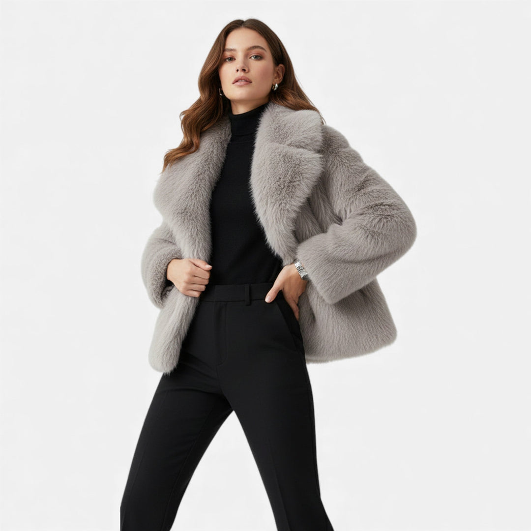 Helewise | Women's Faux-Fur Lapel Jacket