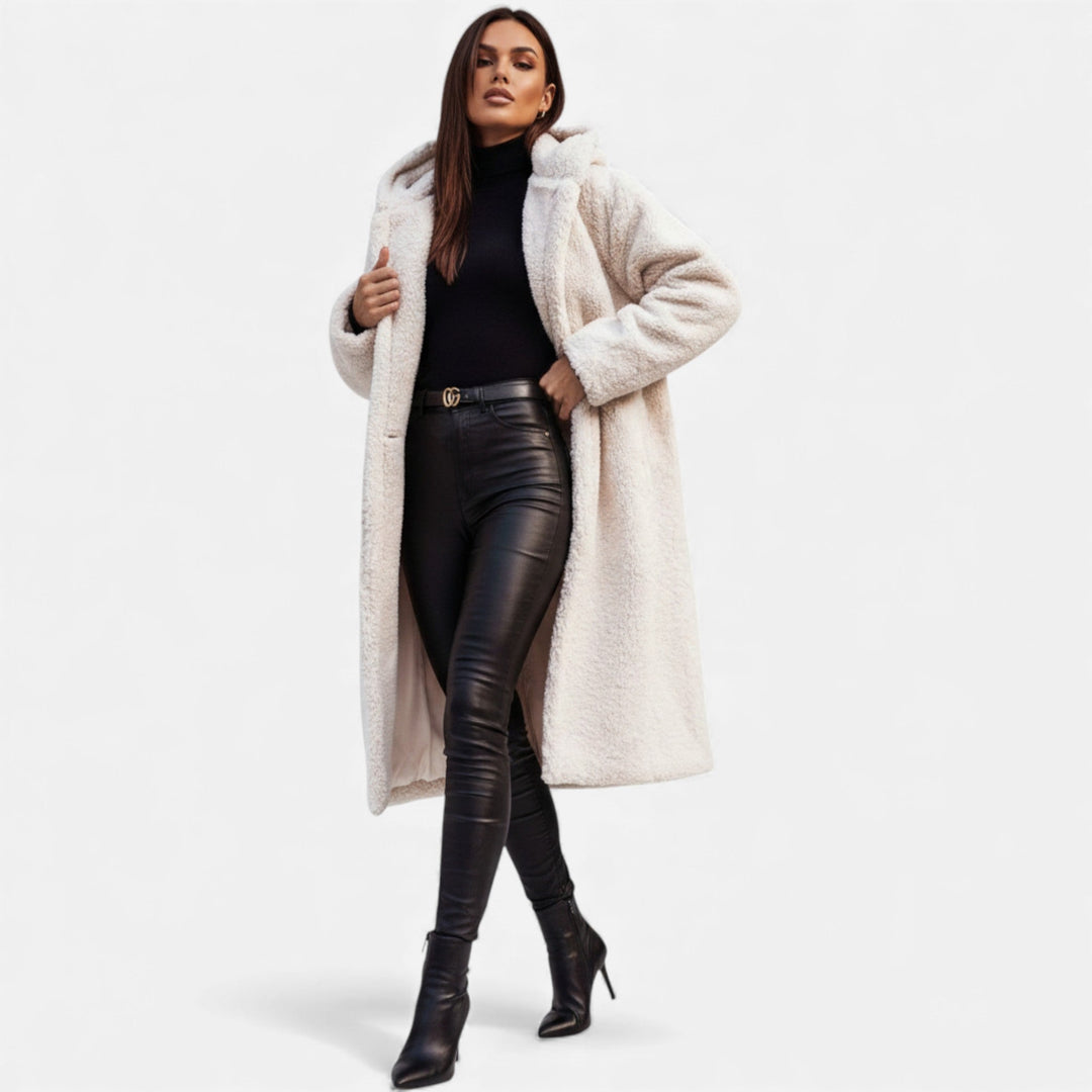 Oktavia | Women's Plush Faux‑Fleece Long Coat