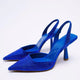 Fernanda | Women's Embellished Pointed Slingback High Heels