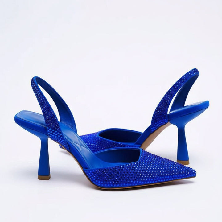 Fernanda | Women's Embellished Pointed Slingback High Heels