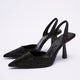 Fernanda | Women's Embellished Pointed Slingback High Heels