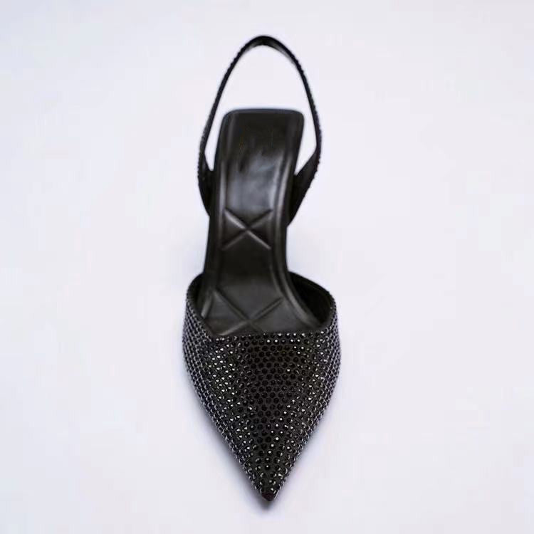 Fernanda | Women's Embellished Pointed Slingback High Heels