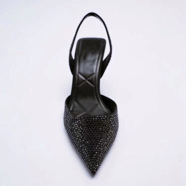 Fernanda | Women's Embellished Pointed Slingback High Heels