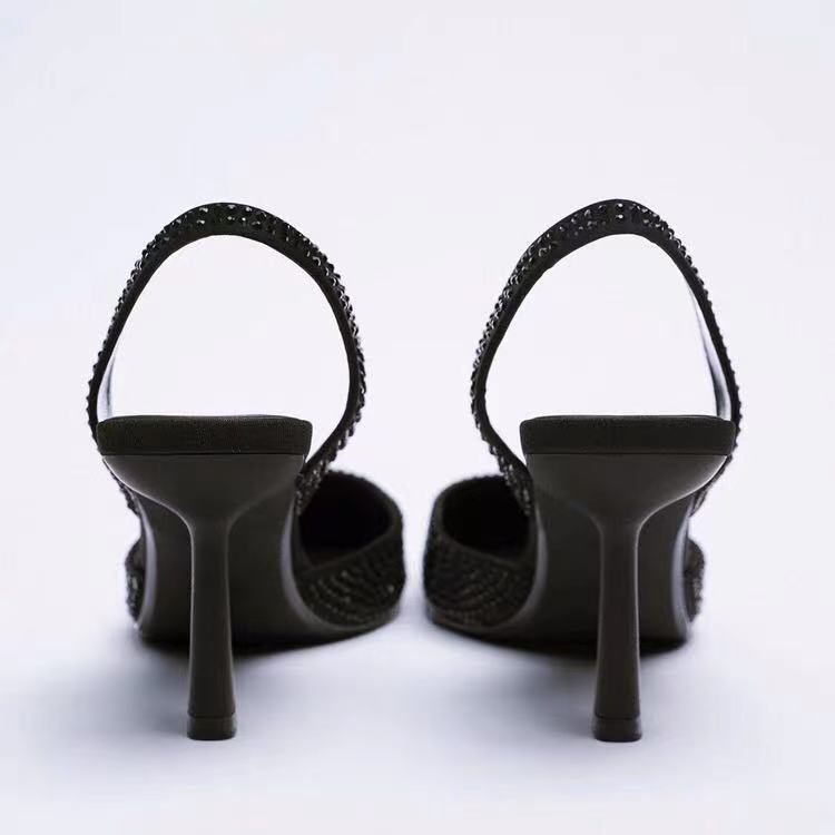 Fernanda | Women's Embellished Pointed Slingback High Heels