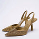 Fernanda | Women's Embellished Pointed Slingback High Heels