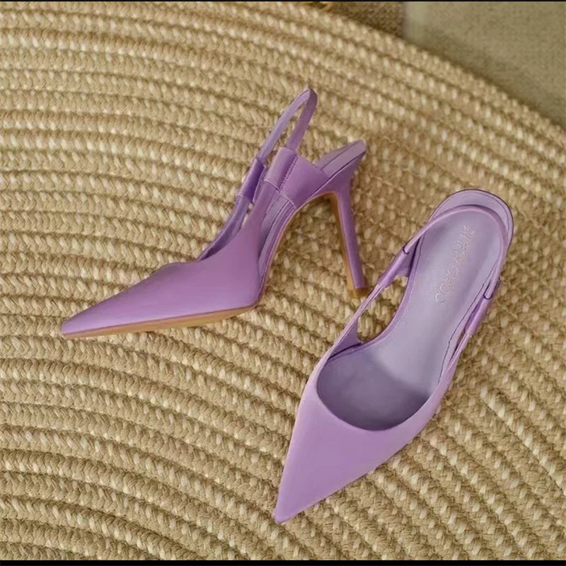 Elvira | Women's Pointed Slingback Stiletto Pumps