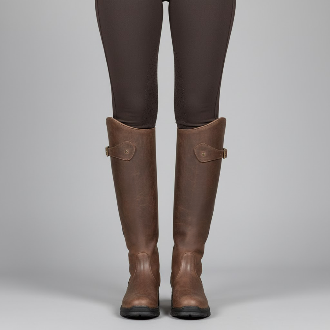 Damen Reitstiefel aus Leder – Stützende, bequeme kniehohe Outdoor-Stiefel