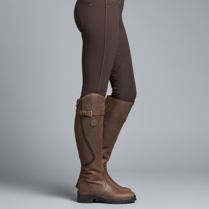 Damen Reitstiefel aus Leder – Stützende, bequeme kniehohe Outdoor-Stiefel