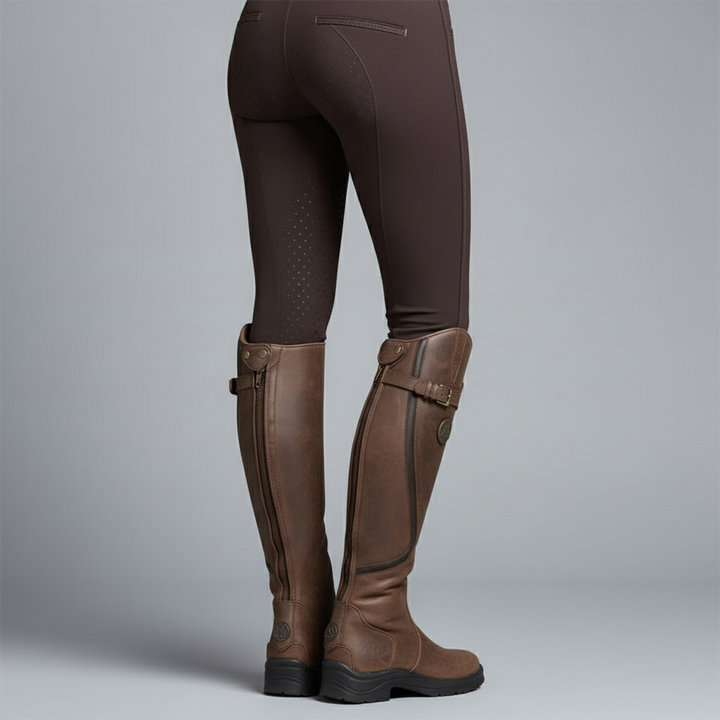 Damen Reitstiefel aus Leder – Stützende, bequeme kniehohe Outdoor-Stiefel