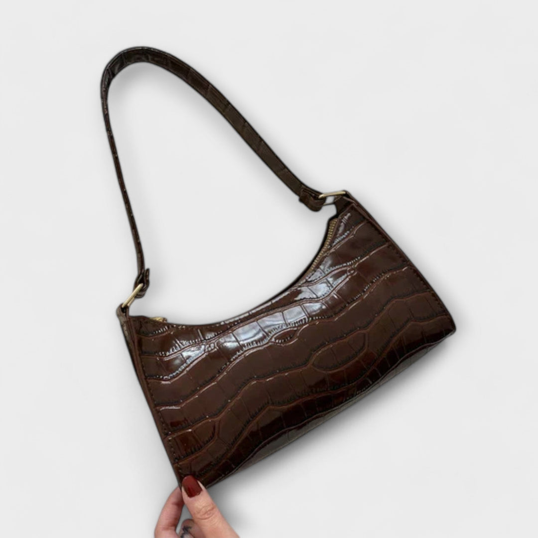 Nicoletta-Mae | Women's Croc-Embossed Baguette Bag