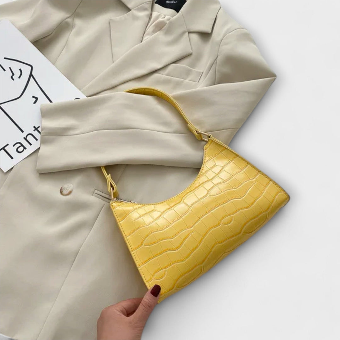 Nicoletta-Mae | Women's Croc-Embossed Baguette Bag