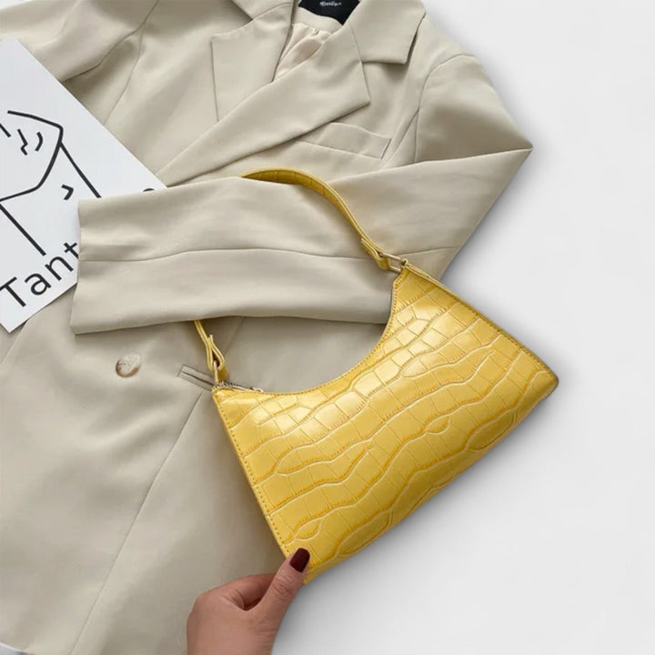 Nicoletta-Mae | Women's Croc-Embossed Baguette Bag