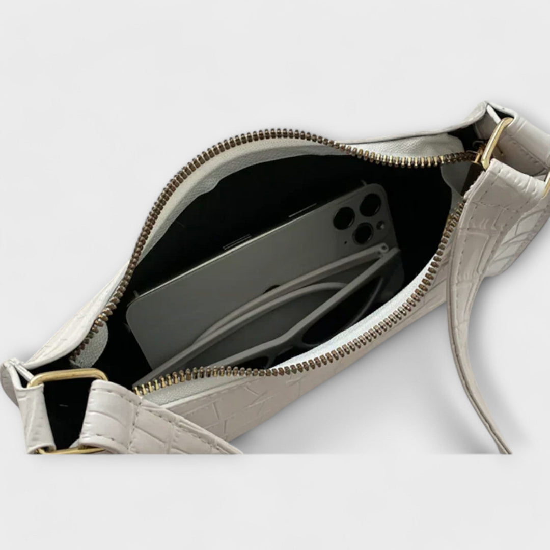 Nicoletta-Mae | Women's Croc-Embossed Baguette Bag