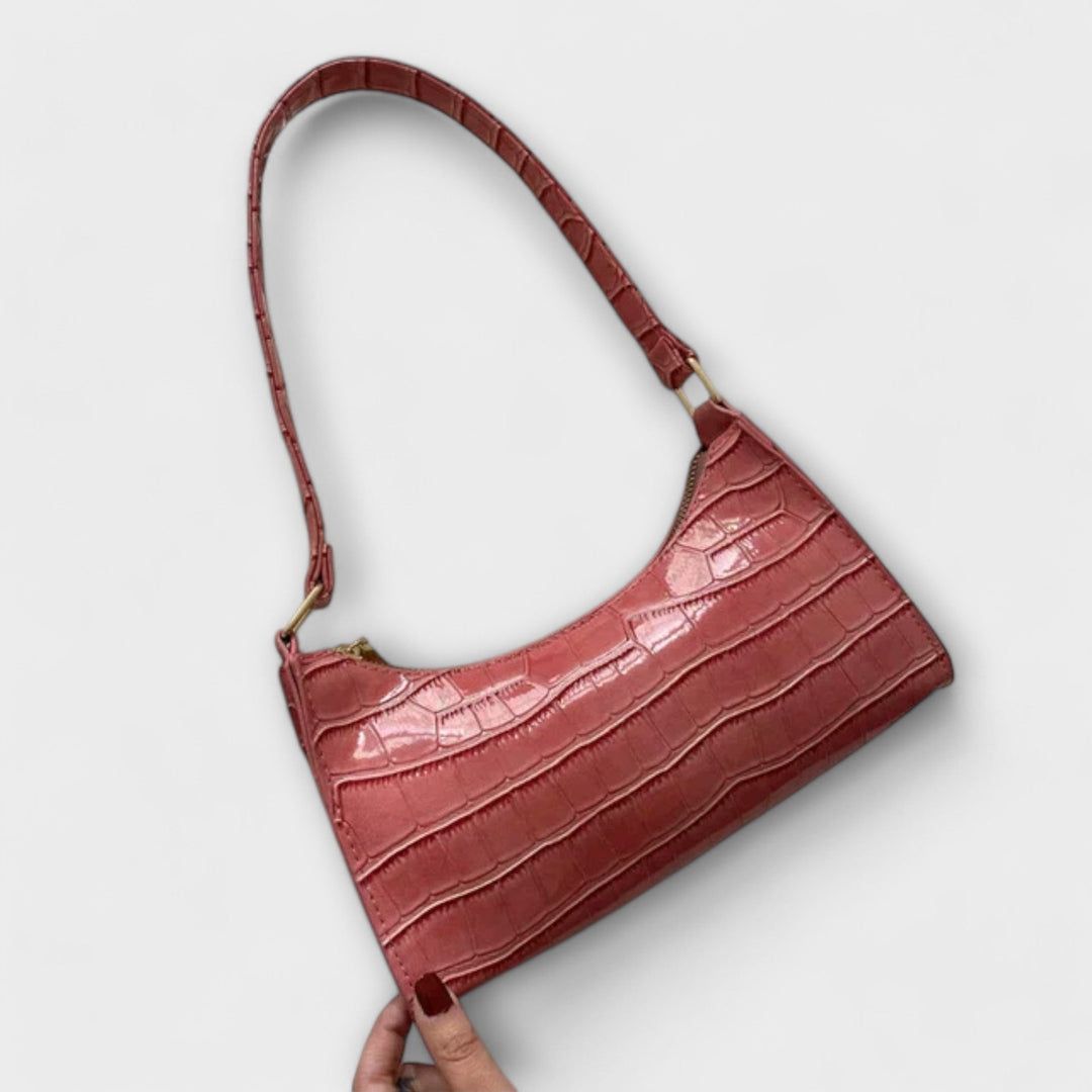 Nicoletta-Mae | Women's Croc-Embossed Baguette Bag
