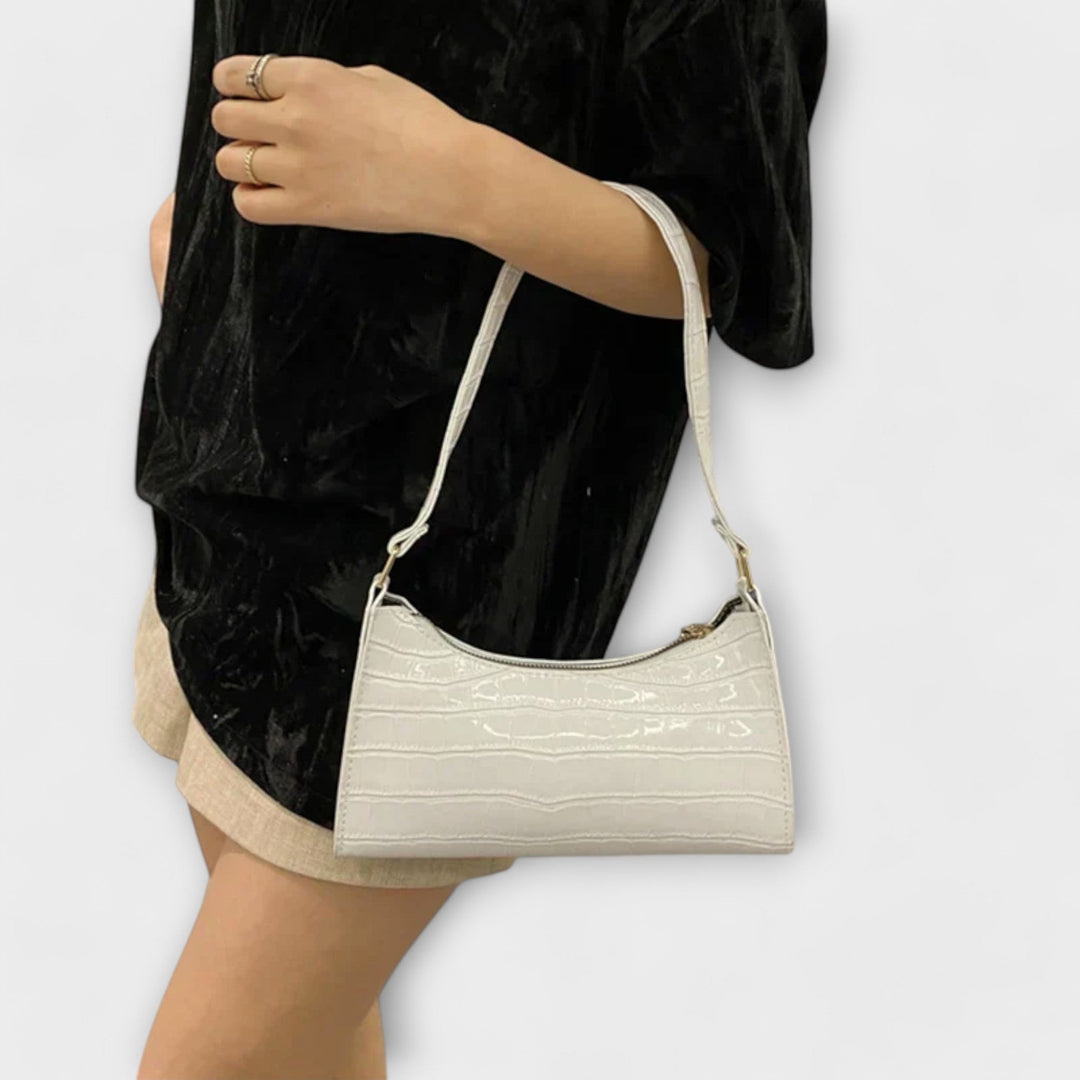 Nicoletta-Mae | Women's Croc-Embossed Baguette Bag