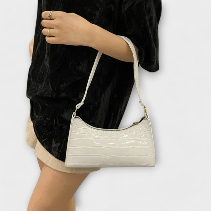Nicoletta-Mae | Women's Croc-Embossed Baguette Bag