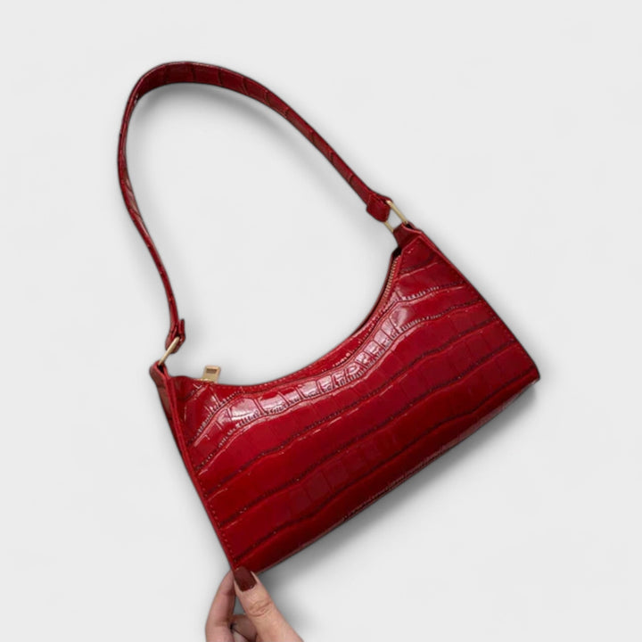Nicoletta-Mae | Women's Croc-Embossed Baguette Bag